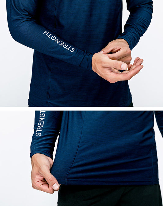 Sports fitness long sleeve men's loose, breathable and quick drying clothes