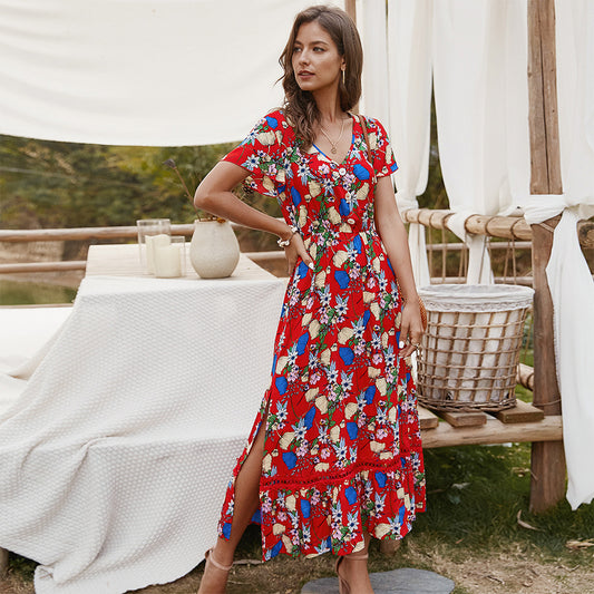 European And American Summer New Product Printed Dress