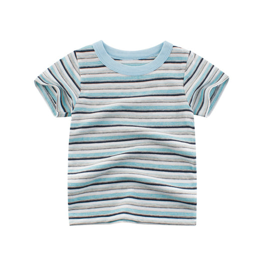 Summer Boys Short-Sleeved Striped T-Shirt