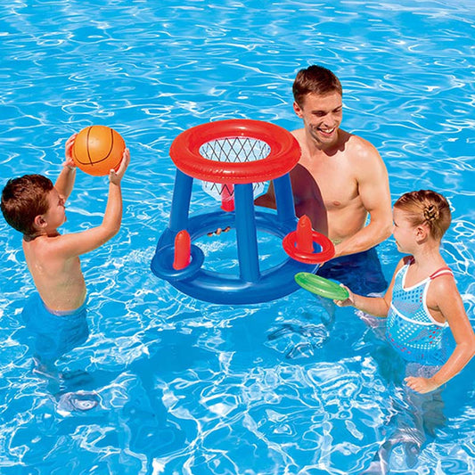Outdoor Swimming Pool Accessories Inflatable Ring Throwing Ferrule Game Set Floating Pool Toys Beach Fun Summer Water Toy