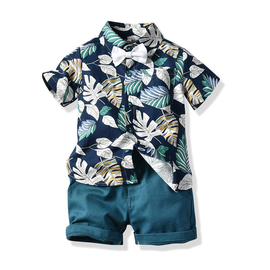 Children's summer suit boys' shirt and shorts