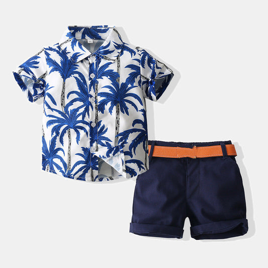 Boys Beach Style Short Sleeve Shirt Outfit